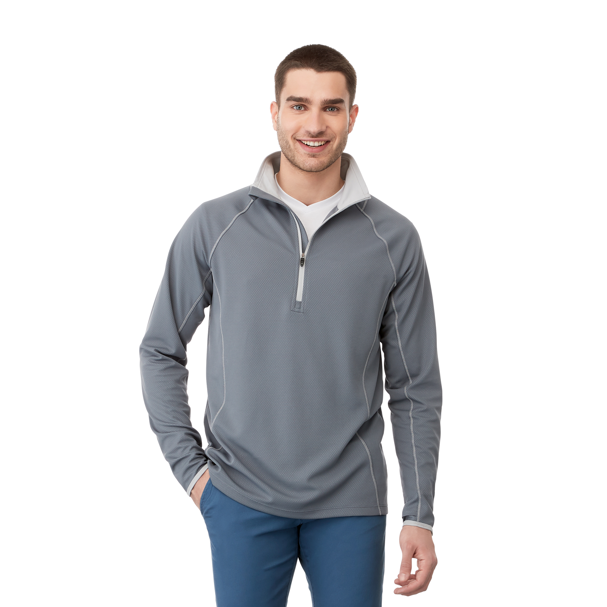 (M) Knew Knit Half Zip Trimark Sportswear Group