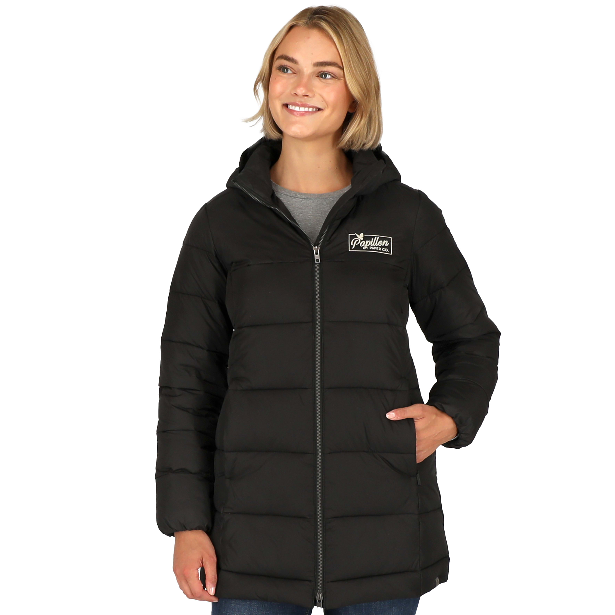 Women's Packable Puffer Jacket with Logo