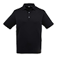 FootJoy Men's Solid Lisle Polo Black Front