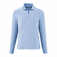 WELLABLE Men's Knit 1/4 Zip Moonlight Blue Heather Front