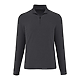 WELLABLE Men's Knit 1/4 Zip Heather Dark Charcoal Front
