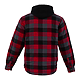 Berne Heartland Flannel Hooded Shirt Jacket Dark Red/Black BACK