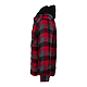 Berne Heartland Flannel Hooded Shirt Jacket Dark Red/Black LEFT
