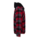 Berne Heartland Flannel Hooded Shirt Jacket Dark Red/Black RIGHT