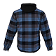 Berne Heartland Flannel Hooded Shirt Jacket Indigo/Black/Grey BACK