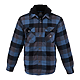 Berne Heartland Flannel Hooded Shirt Jacket Indigo/Black/Grey FRONT