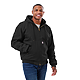 Berne Heartland Washed Duck Hooded Work Jacket Black