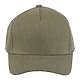 Recycled Cotton Twill 5 Panel Ballcap - Unisex Olive Front