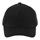 Recycled Cotton Twill 5 Panel Ballcap - Unisex Black