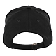 Recycled Cotton Twill 6 Panel Ballcap - Unisex Black Back