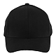 Recycled Cotton Twill 6 Panel Ballcap - Unisex Black