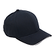 Recycled Cotton Twill 6 Panel Split Peak Ballcap Navy/ White Right