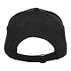 Recycled Cotton Twill 6 Panel Split Peak Ballcap Black/White Back