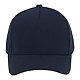 Recycled Cotton Canvas 5 Panel Ballcap - Unisex Navy Front