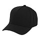 Recycled Cotton Canvas 5 Panel Ballcap - Unisex Black Left