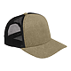 Recycled Cotton Canvas 5 Panel Mesh Back Ballcap Olive/Black Right