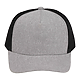 Recycled Cotton Canvas 5 Panel Mesh Back Ballcap Graphite/Black Front