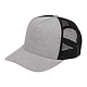 Recycled Cotton Canvas 5 Panel Mesh Back Ballcap Graphite/Black Left