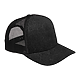 Recycled Cotton Canvas 5 Panel Mesh Back Ballcap Black/Black Right