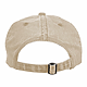 Recycled Cotton Washed 6 Panel Ballcap - Unisex Desert Khaki Back