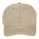 Recycled Cotton Washed 6 Panel Ballcap - Unisex Desert Khaki Front