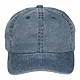 Recycled Cotton Washed 6 Panel Ballcap - Unisex Vintage Navy Front