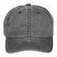 Recycled Cotton Washed 6 Panel Ballcap - Unisex Black