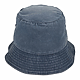 Recycled Cotton Vintage Washed Bucket Hat - Unisex Vintage Navy BACK