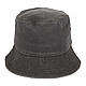 Recycled Cotton Vintage Washed Bucket Hat - Unisex Black BACK