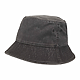 Recycled Cotton Vintage Washed Bucket Hat - Unisex Black LEFT