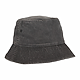 Recycled Cotton Vintage Washed Bucket Hat - Unisex Black RIGHT
