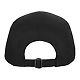 Recycled Cotton Ripstop 5 Panel Cap - Unisex Black BACK