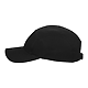 Recycled Cotton Ripstop 5 Panel Cap - Unisex Black LEFT
