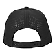 Recycled 6 Panel Perforated Back Ballcap - Unisex Black BACK