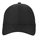 Recycled 6 Panel Perforated Back Ballcap - Unisex Black FRONT