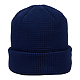 Recycled Waffle Beanie - Unisex Indigo Blue Front