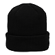 Recycled Waffle Beanie - Unisex Black Front