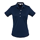 FootJoy Women's Solid Lisle Polo Navy Front