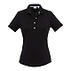 FootJoy Women's Solid Lisle Polo Black Front