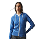 American Giant Lightweight Full Zip - Womens Essential Blue Heather BACK