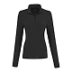 WELLABLE Women's Knit 1/4 Zip Heather Dark Charcoal Front