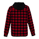 Berne Heartland Flannel Hooded Shirt Jacket Dark Red/Black/Grey BACK