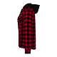 Berne Heartland Flannel Hooded Shirt Jacket Dark Red/Black/Grey LEFT