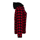 Berne Heartland Flannel Hooded Shirt Jacket Dark Red/Black/Grey RIGHT
