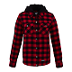Berne Heartland Flannel Hooded Shirt Jacket Dark Red/Black/Grey