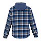 Berne Heartland Flannel Hooded Shirt Jacket Indigo/Grey/White BACK