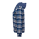 Berne Heartland Flannel Hooded Shirt Jacket Indigo/Grey/White LEFT