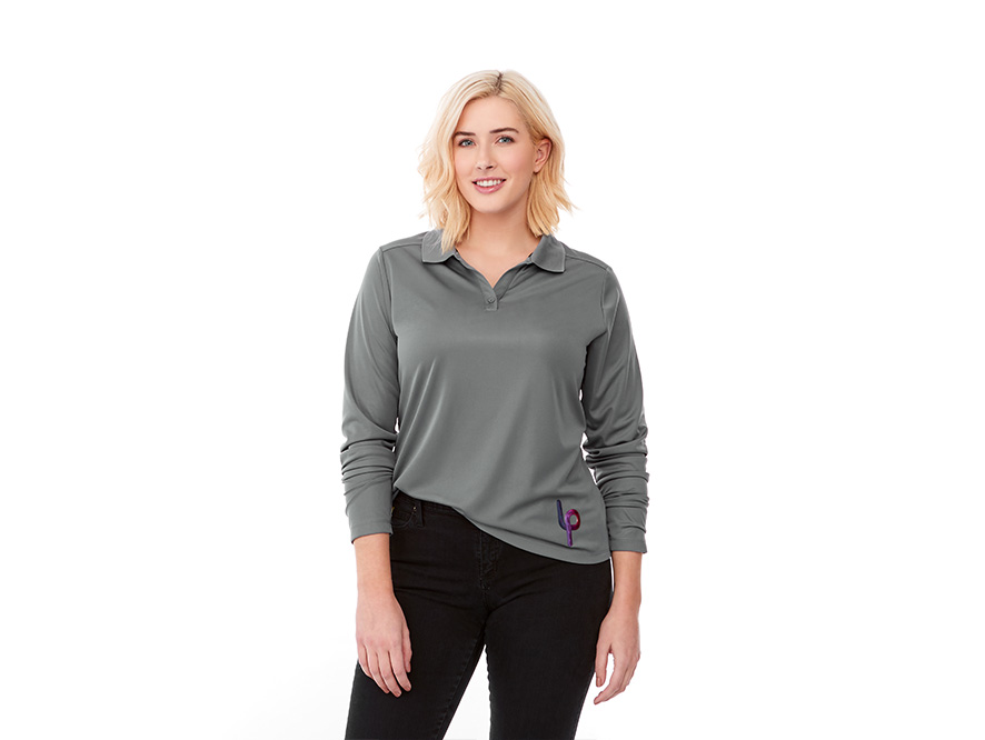 Trimark 96255 Women's Mori Long Sleeve Polo Shirt 